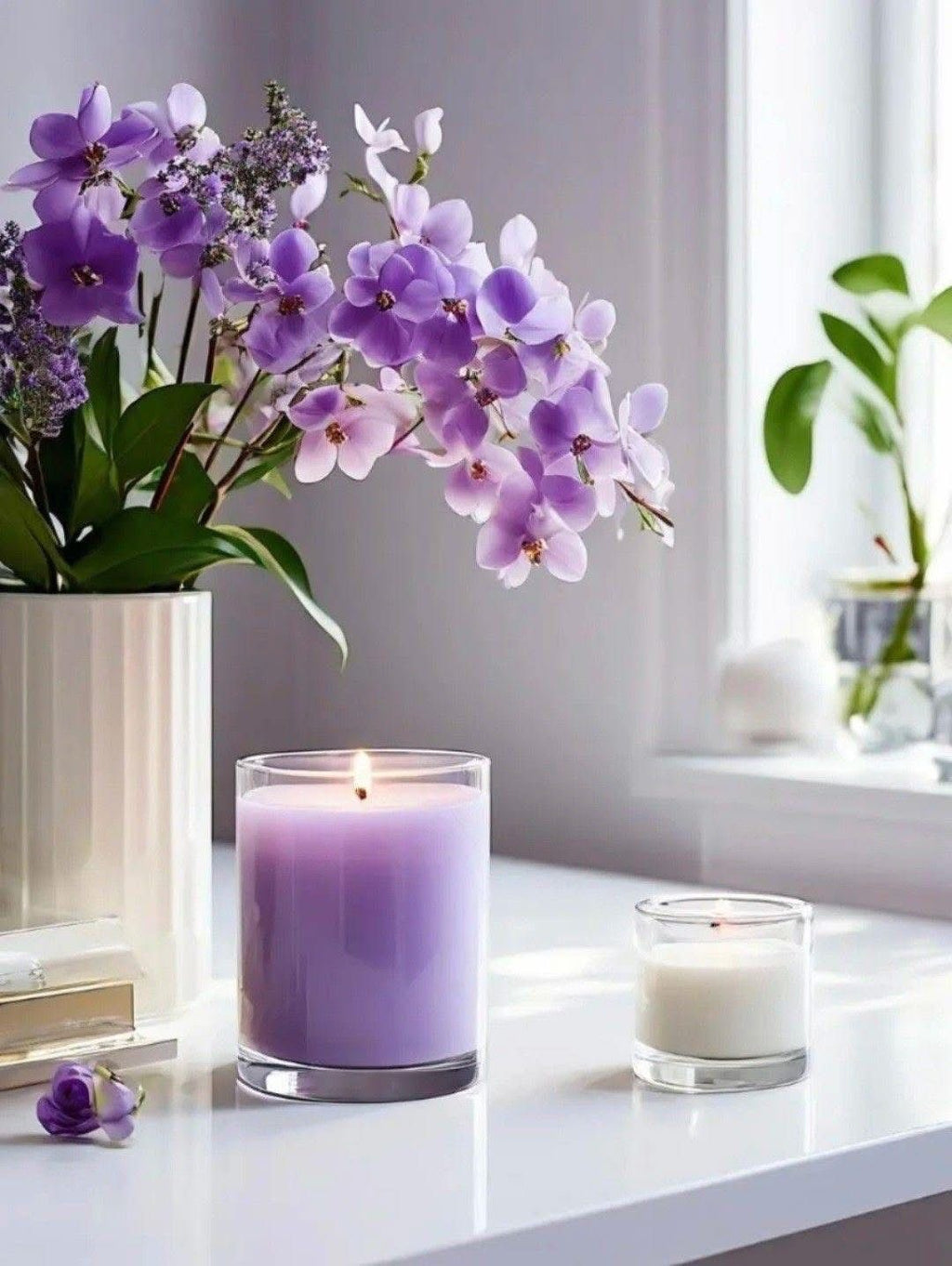 Floral Art Candle – Luxury Handmade Candle