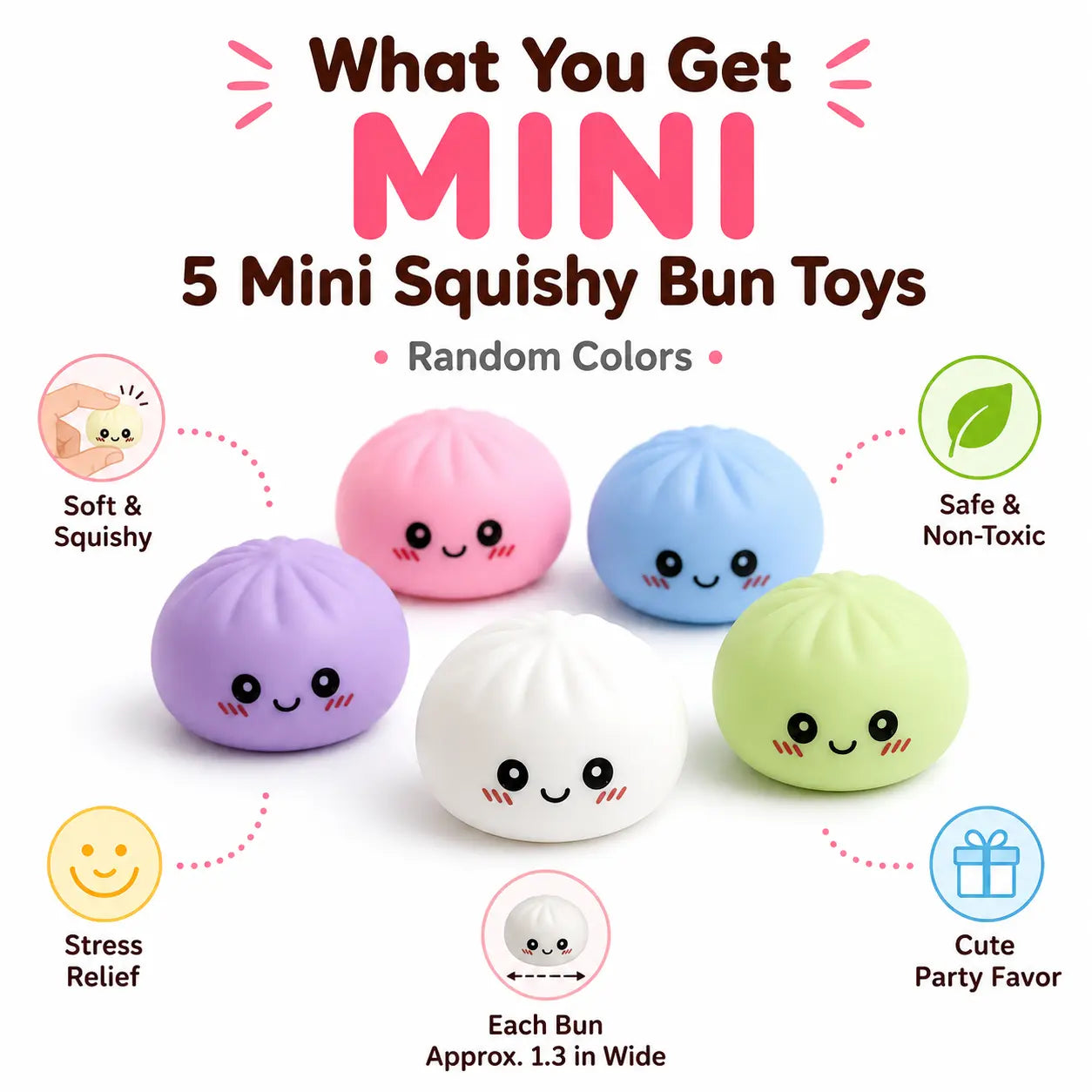 5Pcs per Set,Mini Style Office Leisure Decompression Toy, Ideal Gift for Easter Valentine'S Day Holiday Party Random Color